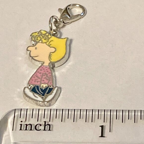 Peanuts Snoopy Sally Brown Clip On Charm Zipper Pull Purse Charm Signed Enamel - Picture 7 of 8